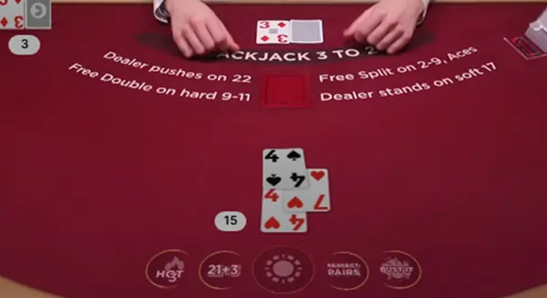 フリー・ベット・ブラックジャックのゲーム画像